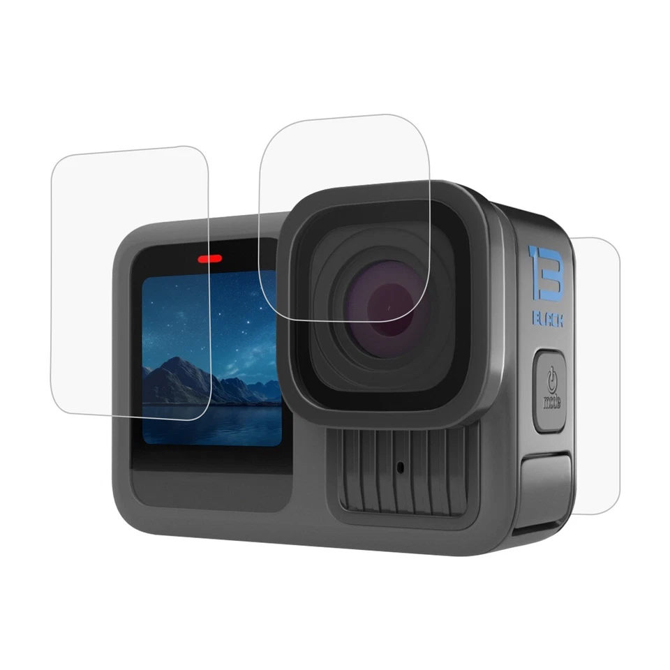 For GoPro HERO13 Black 3 in 1 Lens and Front Back Screen Tempered Glass Film - Image 2 of 4