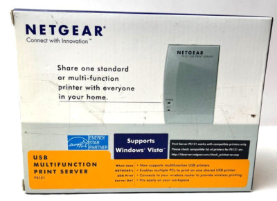 Netgear USB Multifunction Print Server - Printer Share PS121 NA