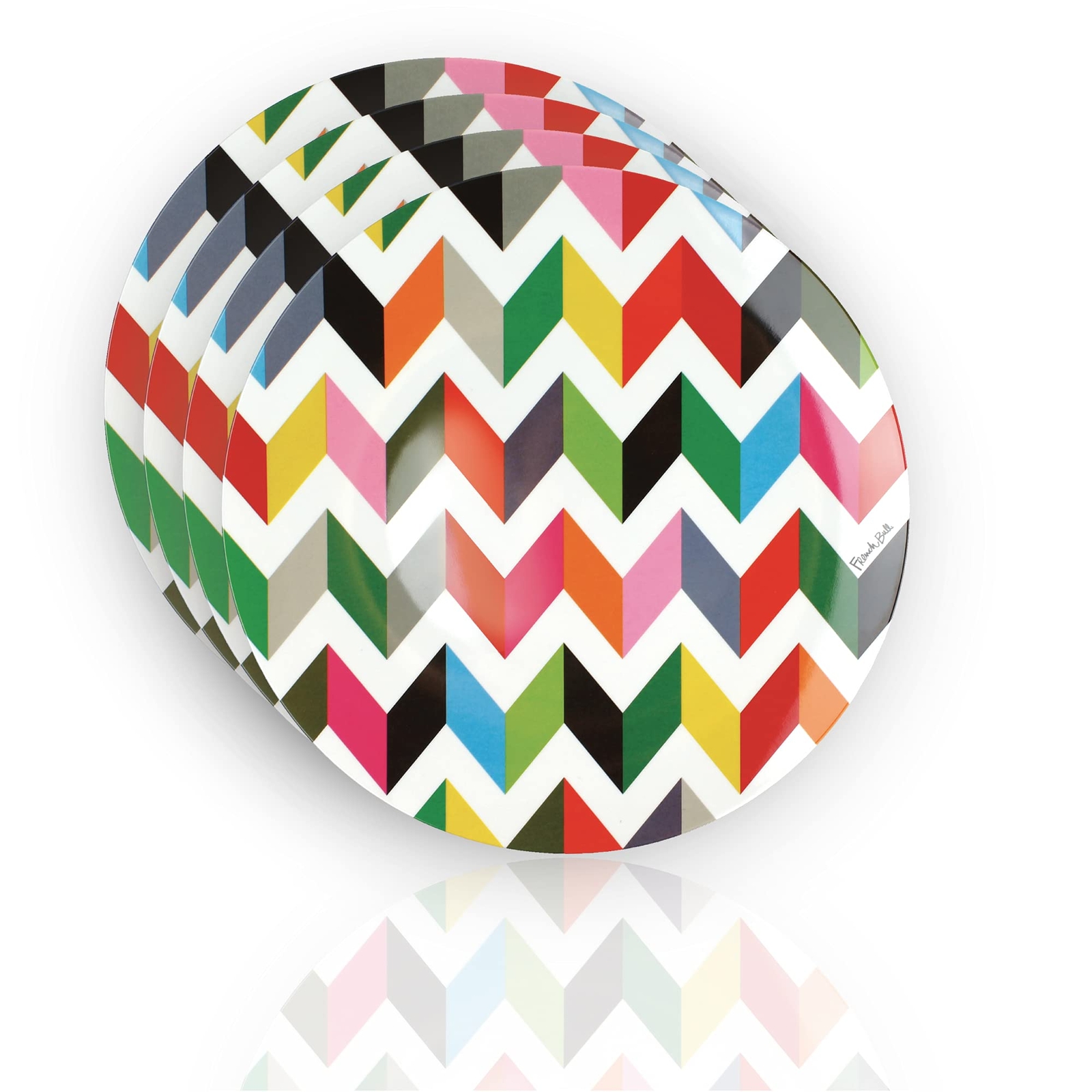 Plates - 4 Piece Set - 9 inch Melamine Salad Plates Set of 4 - Melamine Dinne...