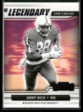 2021 Panini Contenders Draft Picks #10 Jerry Rice Legendary Contenders Purple