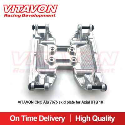 VITAVON CNC Alu 7075 skid plate for Axial UTB 18 Silver