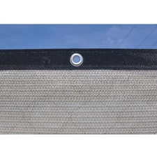 Durable Privacy Fence Screen Shade Cover w/ Black Trim Balcony Railing Smoke Tan