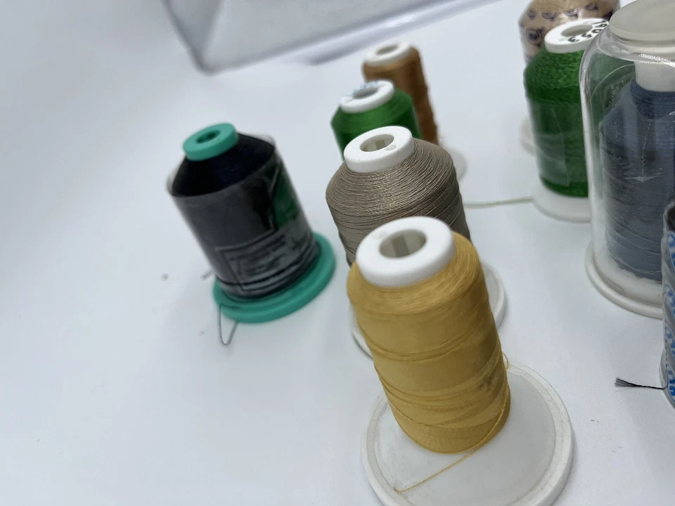 Robison-Anton Lot Of 12 Spools Rayon Cotton Nylon Embroidery Machine Thread - Image 4 of 4