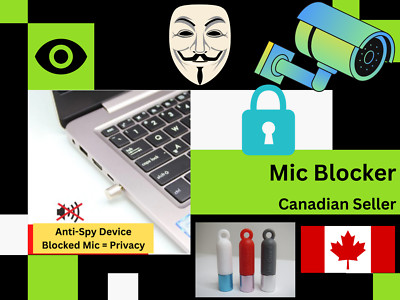 Microphone Blocker Headphone Jack Blocker Mic Guard  for Laptop or Smartphone