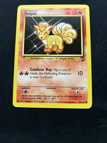 Vulpix 99/130 Base Set 2 Pokemon Card - Picture 4 of 10