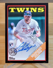 Edouard Julien RC 2023 Topps Update #88BAU-EDJ Black 88 Baseball Auto #088/199
