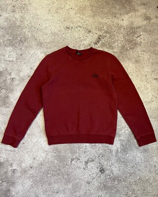 Stussy Big Logo Crewneck Sweatshirt Pullover Men's Size XS/S Y2K