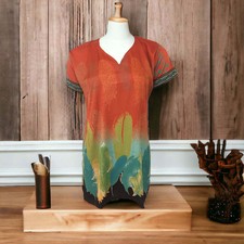 Printed Crape Kurtis for Women Short V-Neck Kurti 3010-SS