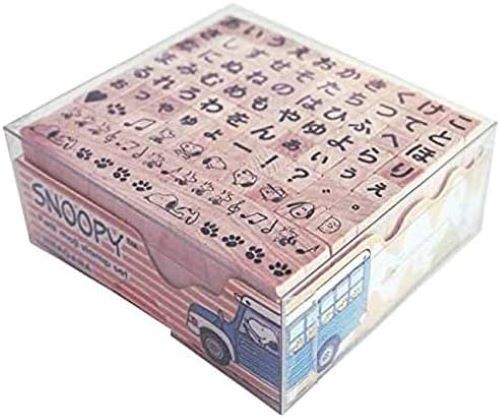 SNOOPY Hiragana Letter Stamp Set Japanese Hanko - Picture 5 of 5