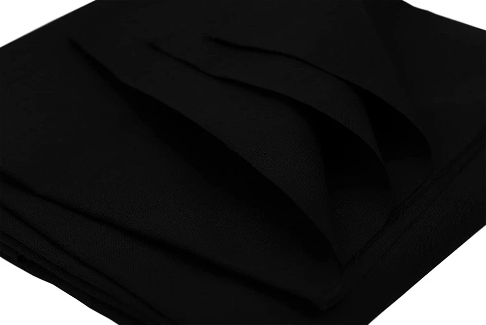 Stoff Meterware: 1 m Baumwollstoff,  100 % Baumwolle, schwarz, 155 cm breit - Bild 3 von 4