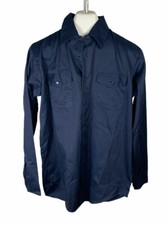 New Vintage Key Imperial Navy Size 16 37 Tall Long Sleeve Button Up