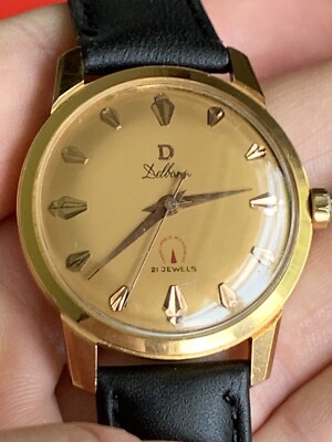 Rare Delbana Waterproof 21 Jewels Incabloc Swiss Made In Perfect Conditions