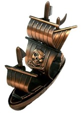 Sailing Ship with Pirate Die Cast Metal Collectible Pencil Sharpener