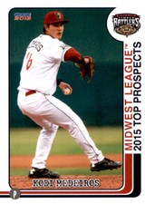 2015 Midwest League Top Prospects Choice #31 Kodi Medeiros Henderson Nevada Card