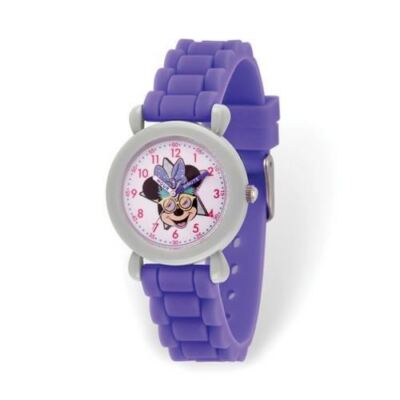Disney Kids Minnie Mouse Time Teacher Purple Band Watch