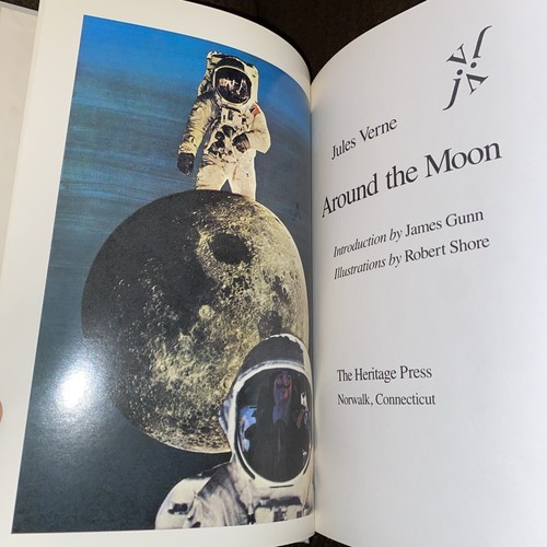 Heritage Press~Jules Verne~ Around the Moon W/Slipcase & Sandglass Bio~ 1988~ VG - Picture 5 of 6