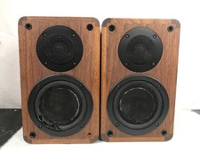 Pair Of Vintage Phase Tech Pc 60 Loudspeakers Wood Cabinets Rare Speakers