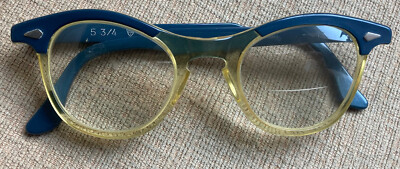 RARE Vintage OTE Tart Arnel Cat Eye Eyeglasses Blue Clear Frame 5