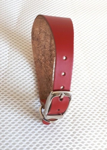 LEATHER ITALIAN GREYHOUND/ WHIPPET PUPPY FITS SMALL NECK 9" (23CM) - 11" (28CM)o - Picture 2 of 4
