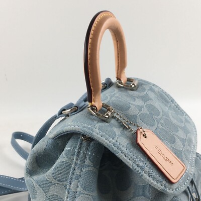 コーチ COACH CJ833 ブルー リュック ハンドバッグ コーチ COACH CJ833 ブルー リュック ハンドバッグ - メルカリ