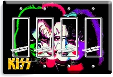 KISS GLAM ROCK SOLO ALBUM INSPIRED LIGHT SWITCH OUTLET PLATE MUSIC STUDIO HD ART