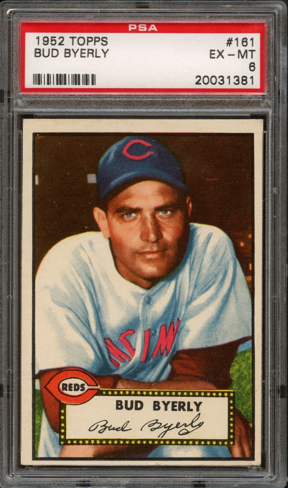 BB - 1952 Topps - #161 - Bud Byerly - PSA 6 - EX-MT