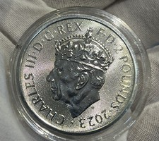 2023 U.K. 2 Pound Silver King Charles Britannia Coronation 1 oz BU