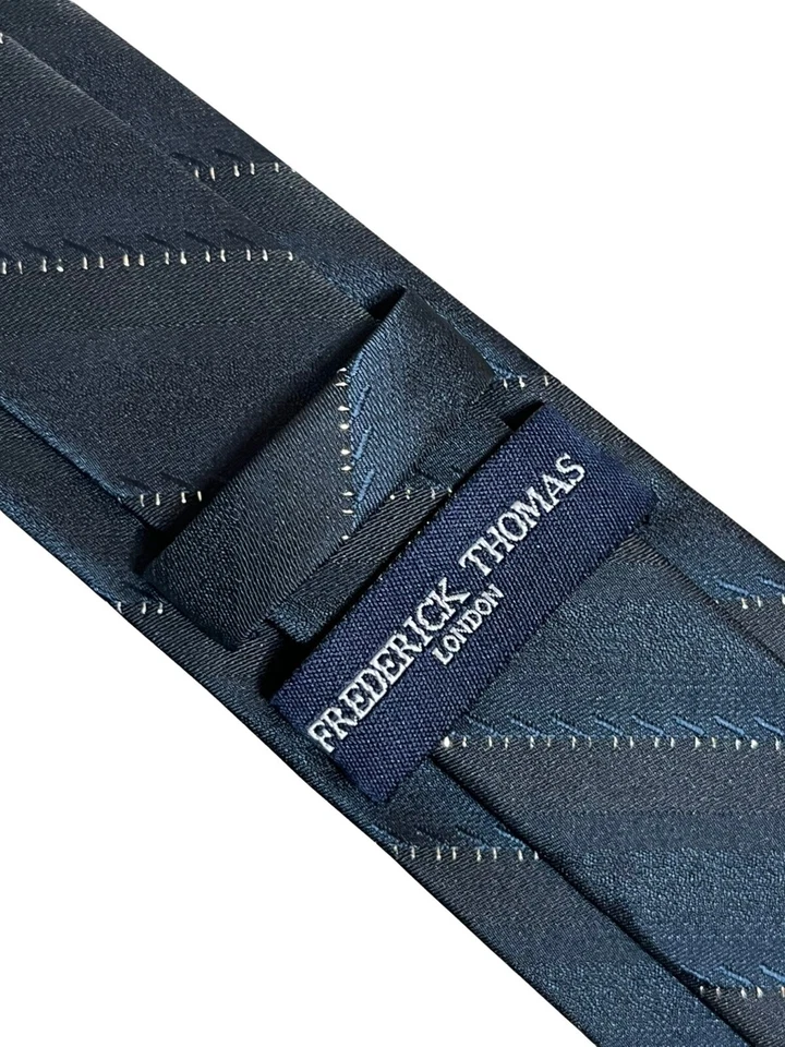 男士领带黑色亮片条纹婚礼经典葬礼 Frederick Thomas 著 — 第 3/4 张图片