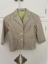 Twenty One Women’s Cream / Pink / Purple Striped Jacket / Blazer. Size S. Button
