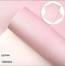 Light Pink Pearl Lychee Solid FAUX LEATHER SHEET 8.75" x 12" 1089505 Shimmery