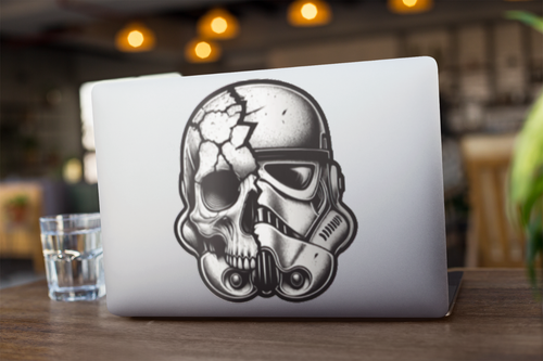 Skull Storm Trooper Car Window Vinyl Decal Graphic Laptop Bumper Sticker - Picture 2 of 10