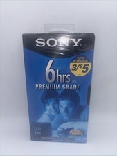 Sony T-120VL Premium Grade 6 Hour Blank VHS VCR Video Cassette Tape New Sealed