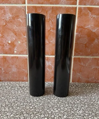 Vasen Set 2x Schwarz Glanz Zylinder Deko Modern Minimalistisch - Bild 1 von 2