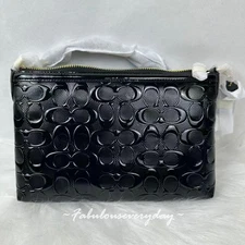 Coach Legacy Small Signature Leather Crossbody Bag Black CCD41 NWT