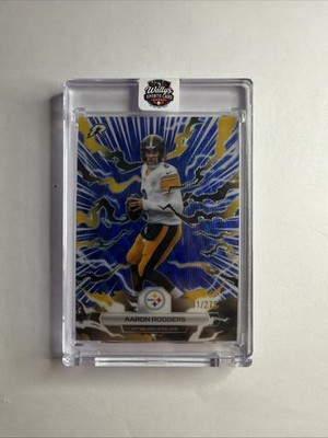 2025 Topps Resurgence Aaron Rodgers Blue Wave 131/275. Steelers. Mint.