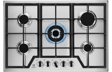 Electrolux Gas Hob KGS7536X 75cm Wide 5 Burner Stainless Steel