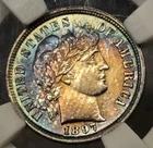 1897 Barber Dime 10C - BU GEM+ WB-303 RPD MONSTER TONER