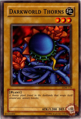 Darkworld Thorns LOB-114 card