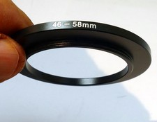 46mm - 58mm Metal Step Up Adapter Ring Lens to 58mm Filter Threads