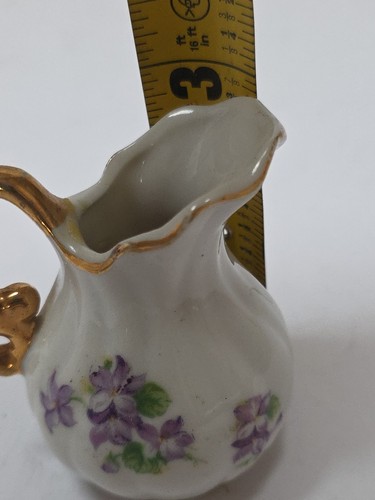 Vintage Porcelain Floral Ware Miniature Jug Pitcher Japan 2,75 Inch Tall - Picture 11 of 12