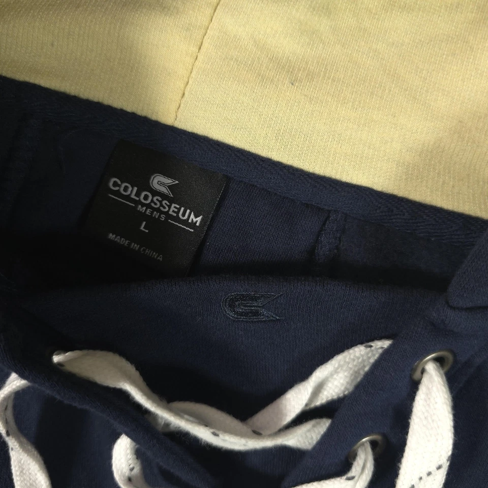 Sudadera con Capucha Notre Dame Fighting Irish Para Hombre Grande Azul Marino NCAA Fútbol Coliseo Foto 3 de 4