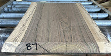 ONE THICK KILN DRIED BOCOTE WIDE NATURAL EDGE WOOD LUMBER SLAB 24" x 17" x 2" B7