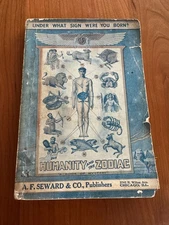 FREE SHIP! Humanity and the Zodiac by "Eminent Astrologer" A. F. Seward 1916