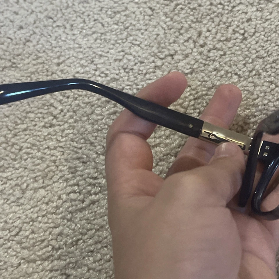 Solo monturas para gafas Jimmy Choo, JC, negras con piedras, hechas en Italia Foto 4 de 4