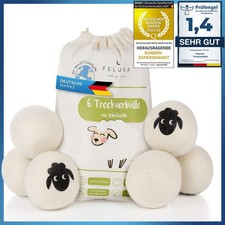 Feluna Trocknerbälle Schafswolle Trocknerkug...