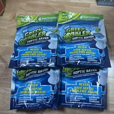 4 x Green Gobbler Septic Saver | Septic Tank Treatment Packets | 2 Year Supply