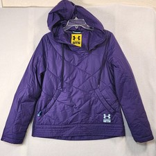 Under Armour MTN Womens Medium Purple Pullover Hoodie Puffy Cold Gear