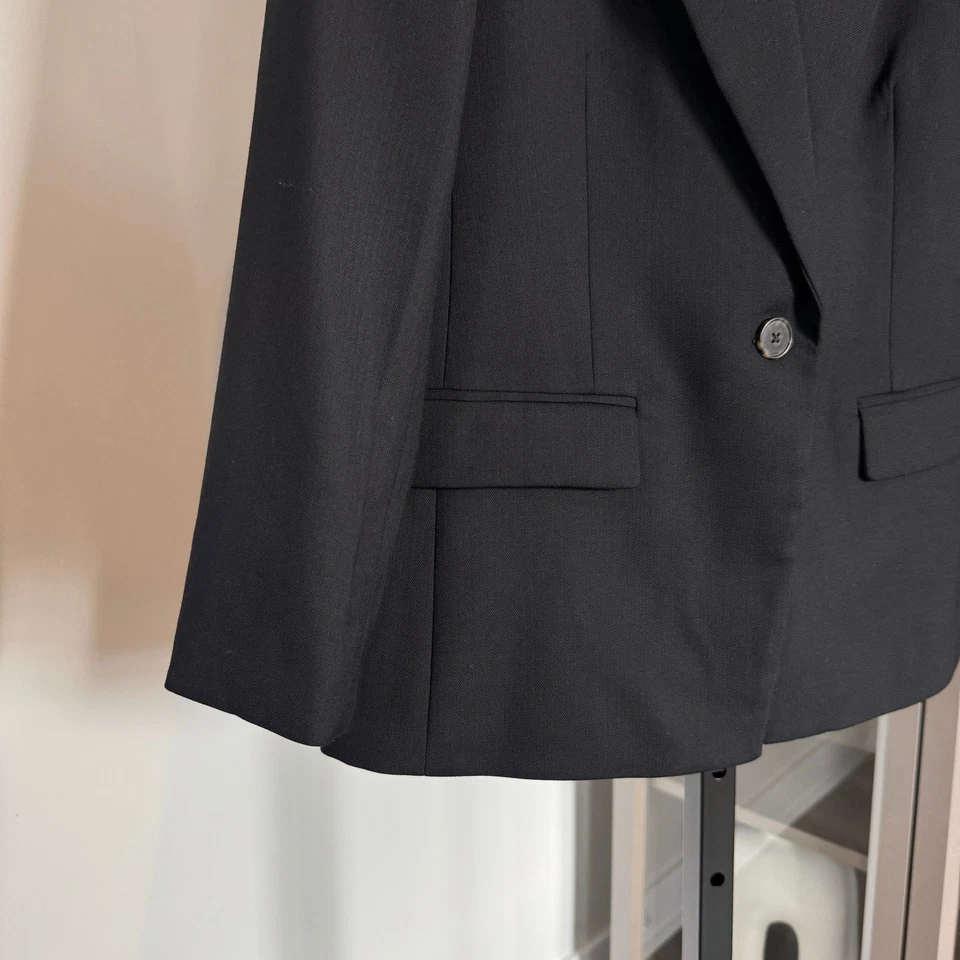 J. Crew Willa Blazer NEW Black Nova Fides Italian City Wool Single Breasted Sz 8 - Image 4 of 4