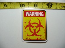 Warning Biohazard Blood Hazard Small Sticker Decal Art Window Laptop Skateboard