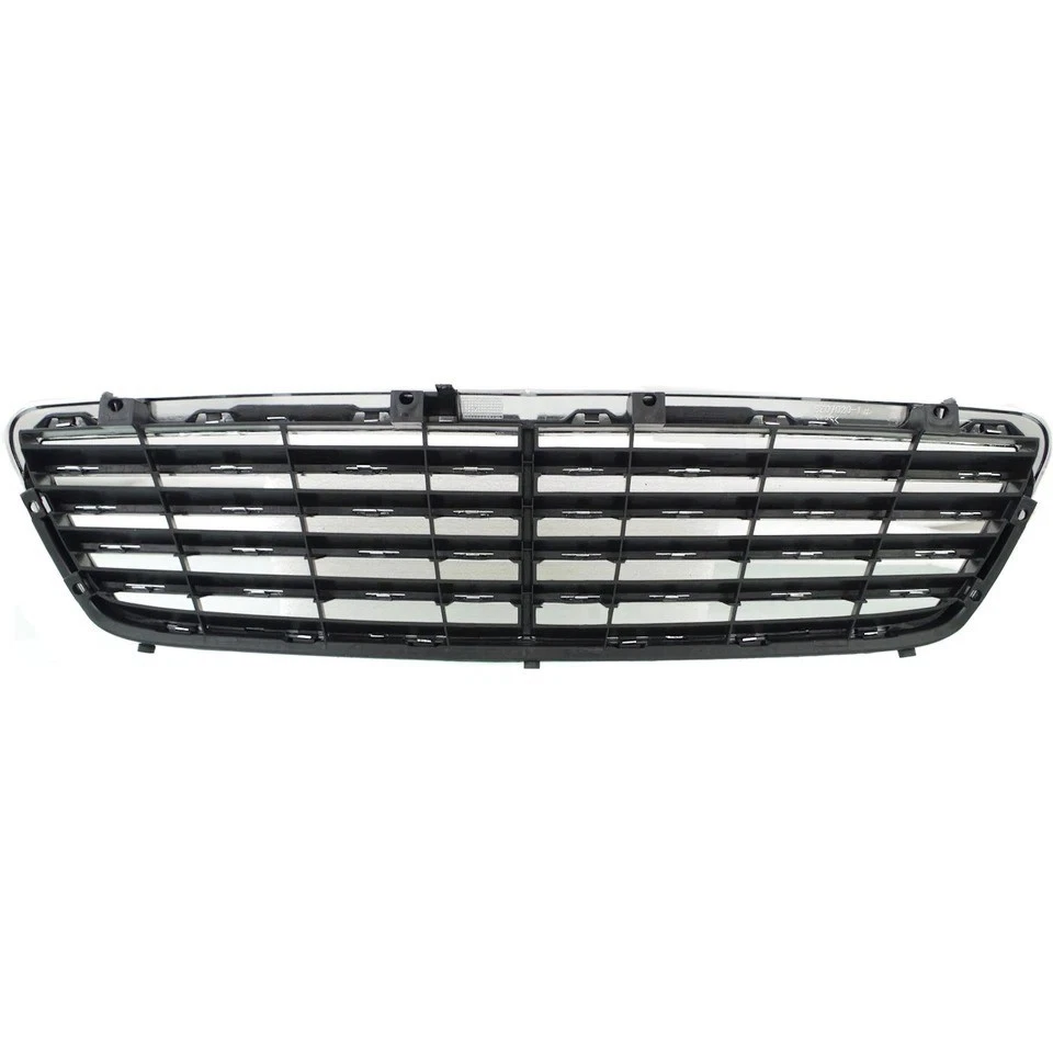 Chrome Shell w/ Gray Insert Plastic Grille For 2003-2006 Mercedes Benz S430 S500 Foto 2 de 4